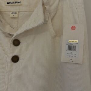 Billabong Cream Corduroy Pants